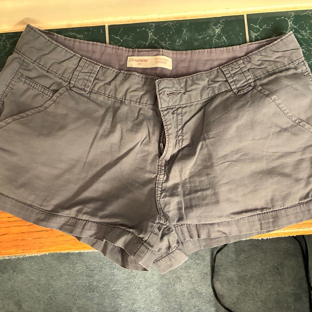 No Boundaries Gray Cargo Shorts Versatile Cotton Blend